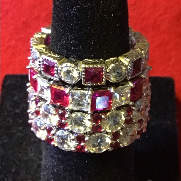 24 stackable 925 with cz rings! - Picture 3 of 8